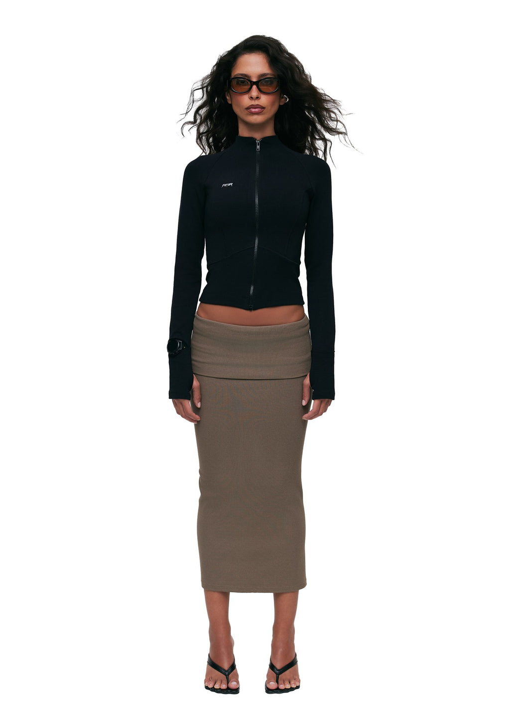 Fold Skirt Taupe Green - foto 4