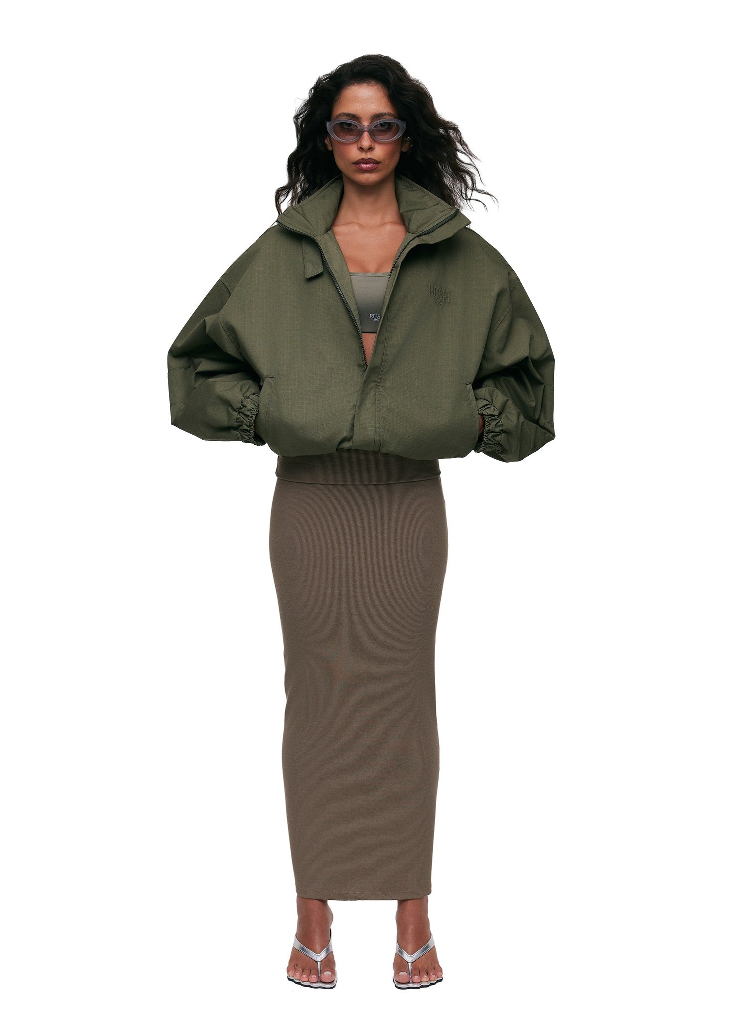 Rush Oversized Bomber Sage - foto 3