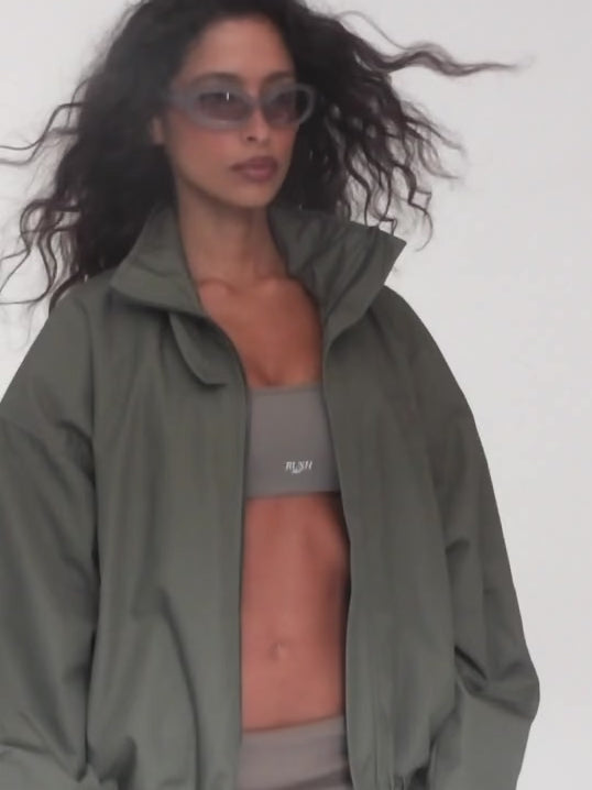Rush Oversized Bomber Sage